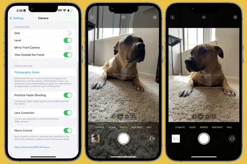 iPhone aparat funkcja poziom