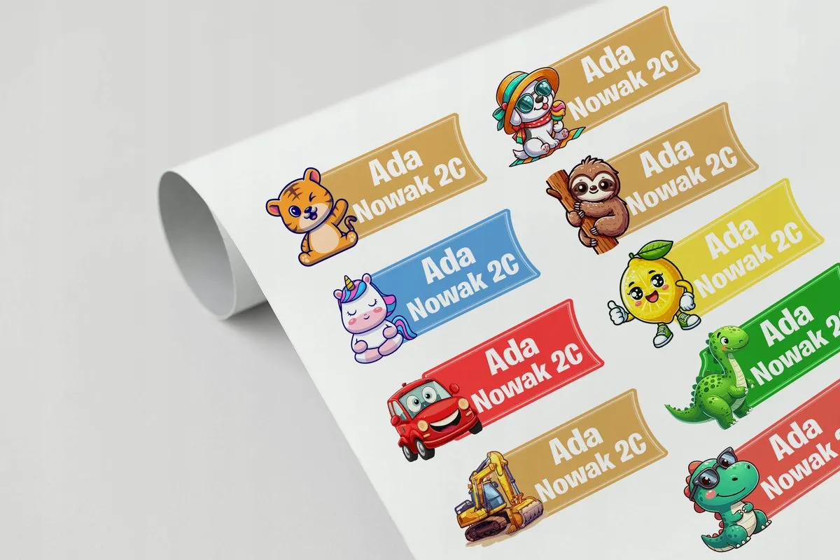 r&oacute;żne metody znakowania ubrań dla dzieci (naprasowanki, stemple, naszywki, markery)