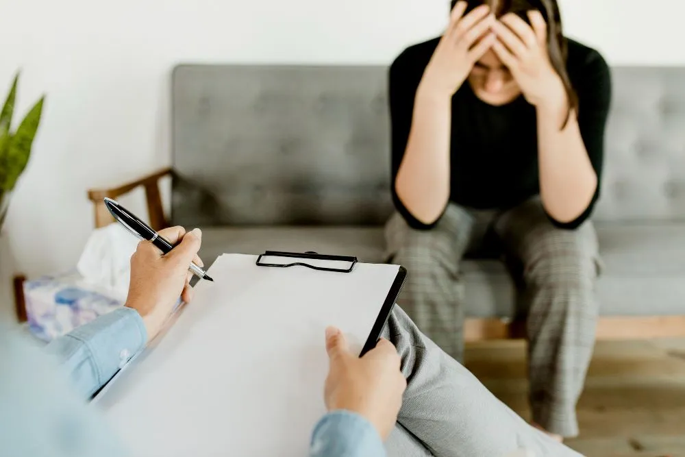 sesja psychoterapii, wsparcie psychologiczne, leczenie zaburzeń adaptacyjnych