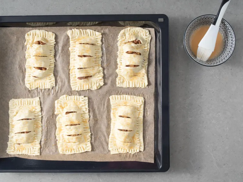 ciastka z ciasta francuskiego z jabłkami składniki