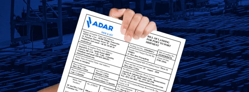 Dokumenty spedycja morska konosament