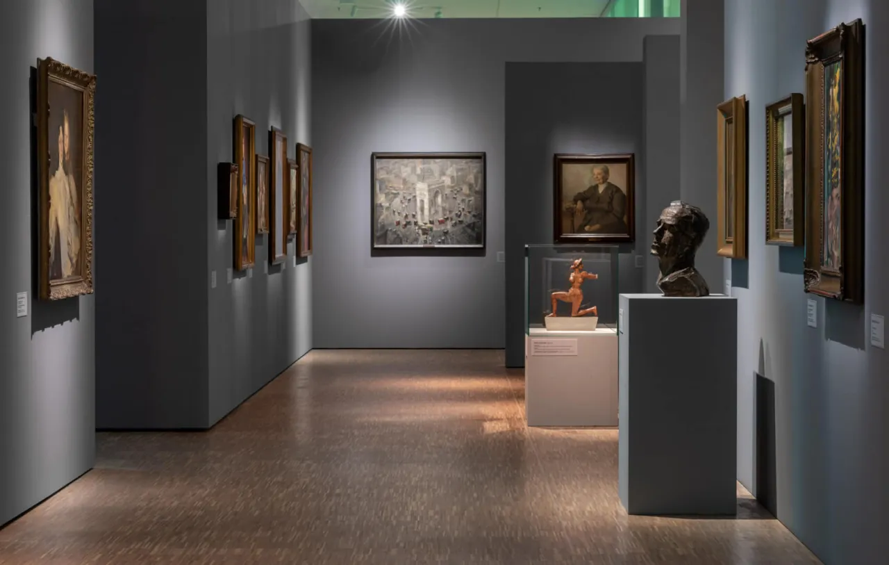 Mapa Polski z zaznaczonymi najważniejszymi galeriami sztuki nowoczesnej