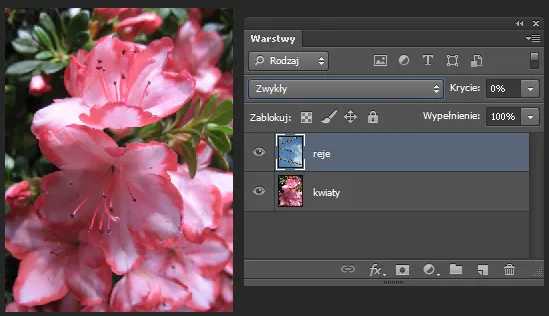 Photoshop zmiana koloru samochodu warstwa wypełnienia tryb mieszania