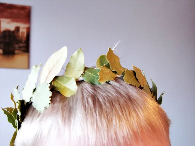 DIY wieniec laurowy papier drut