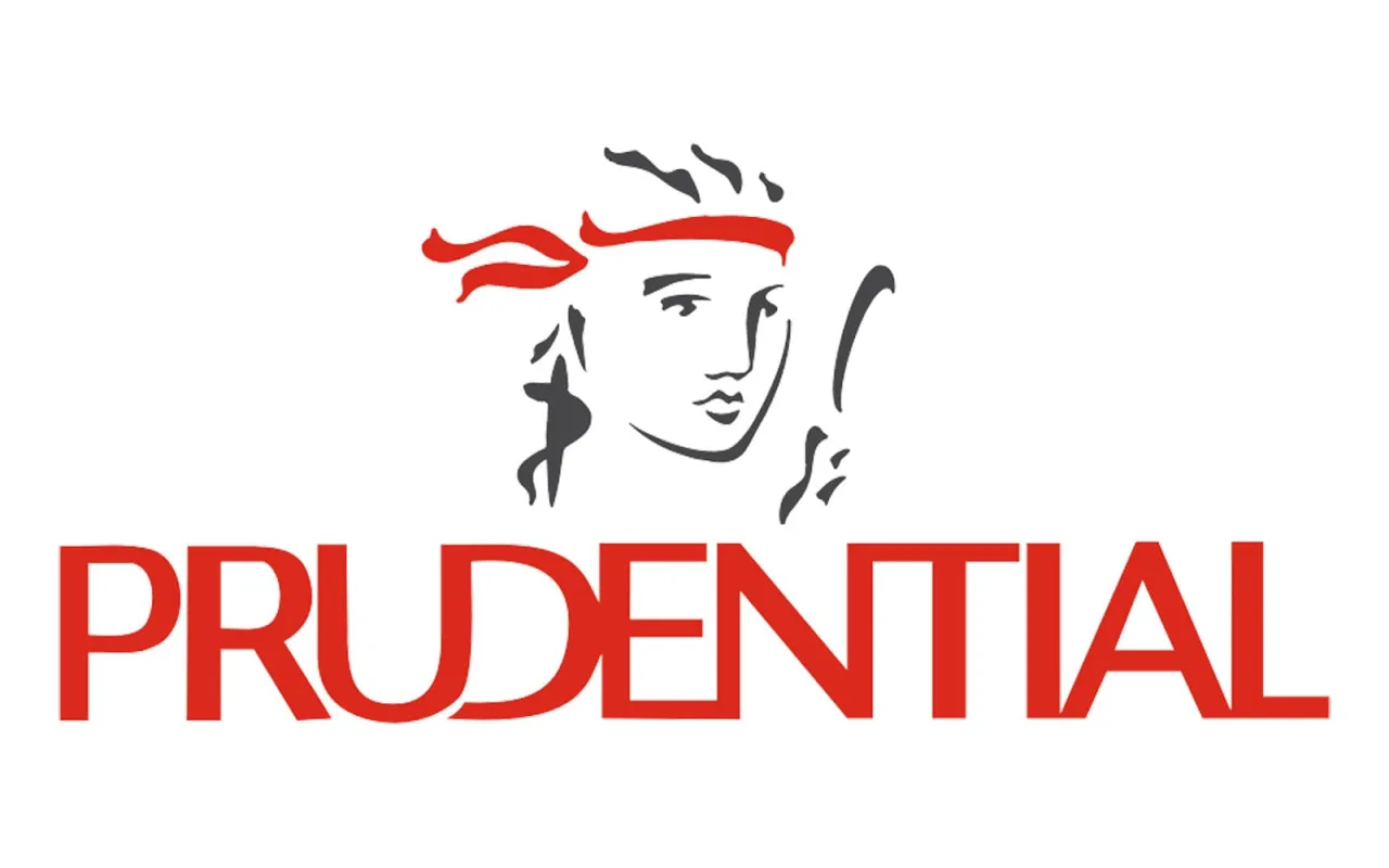 Logo Prudential. Firma ta oferuje ubezpieczenia i produkty finansowe, pomagając ludziom budować bezpieczną przyszłość.