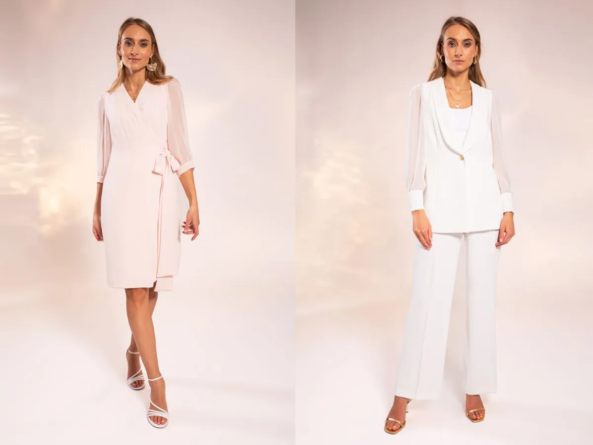 Elegancka sukienka midi na komunię dla gościa