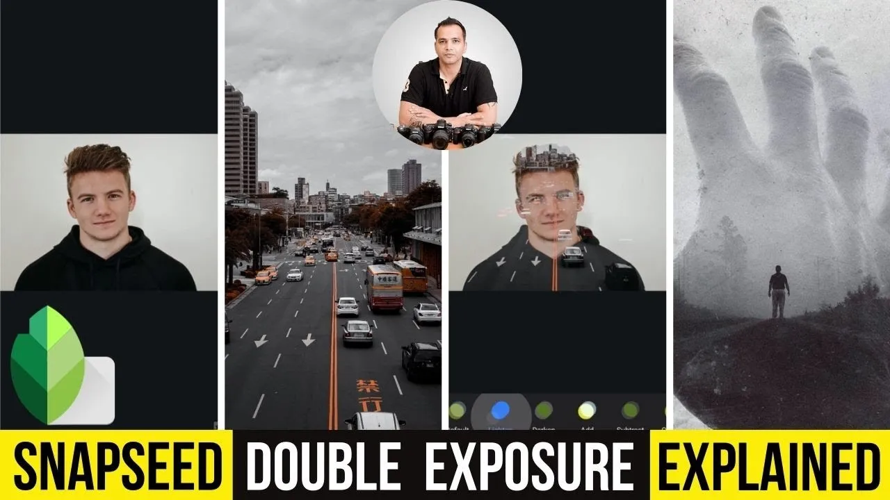 Snapseed interfejs podw&oacute;jna ekspozycja