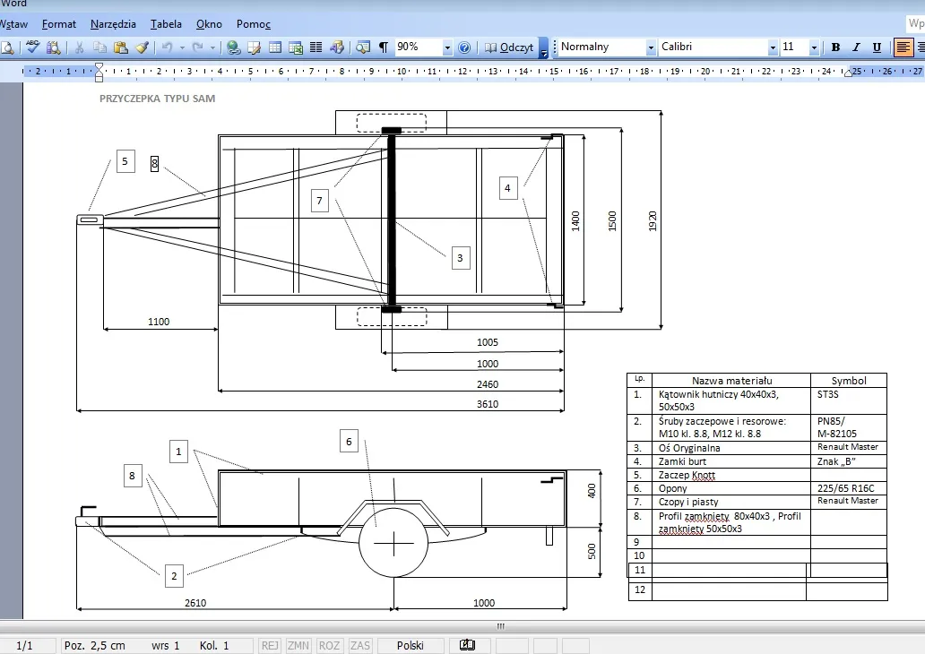 Budowa przyczepy rolniczej SAM koszty i wymagania