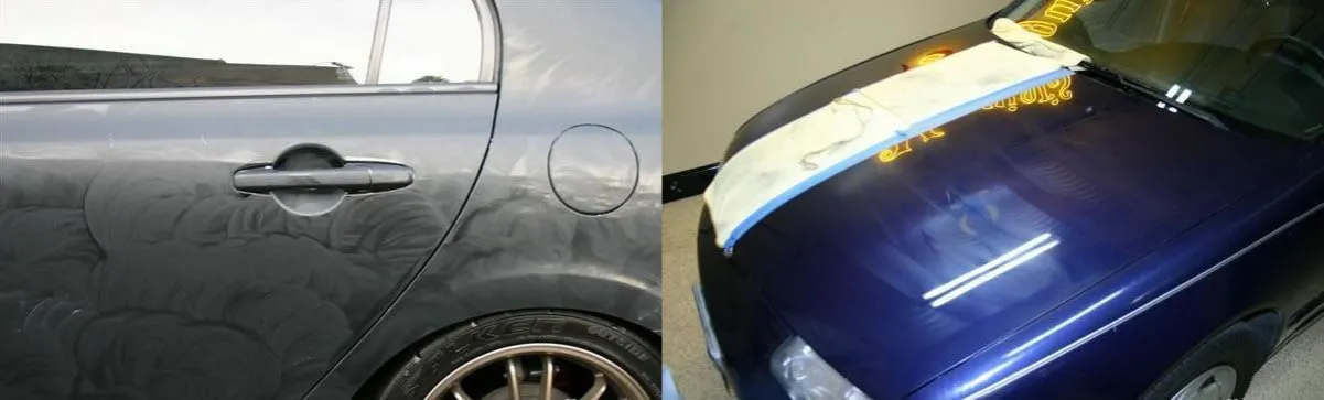 porównanie efektu wosku twardego i miękkiego na lakierze