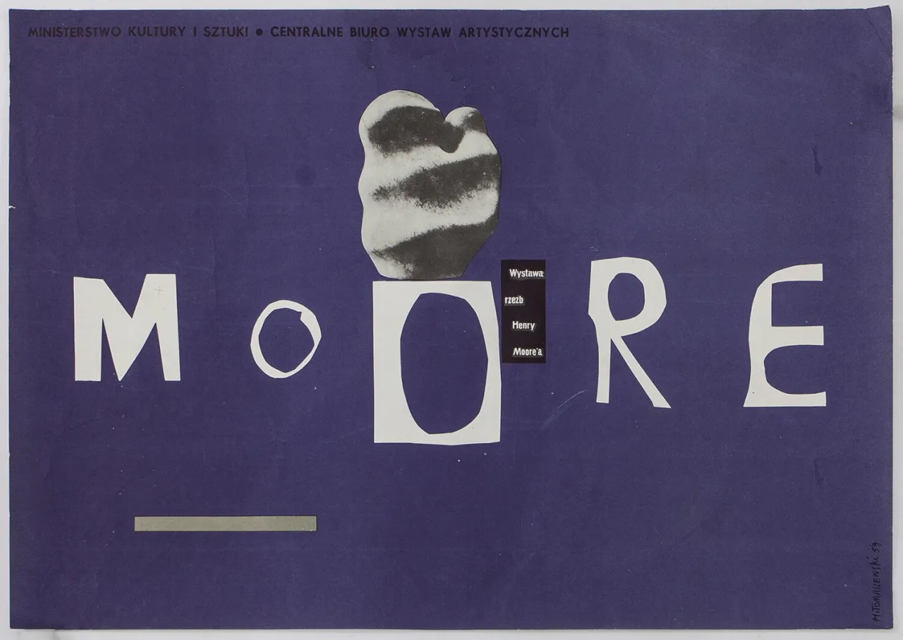 Plakat wystawy Henry Moore Polska 1959 Henryk Tomaszewski