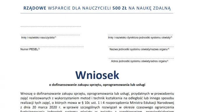 stos dokument&oacute;w do wniosku o dofinansowanie