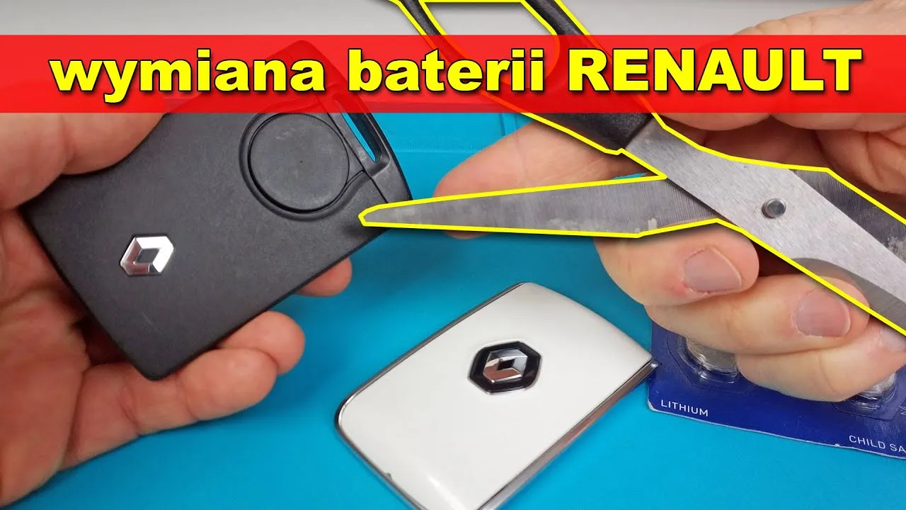 Prawidłowe włożenie baterii do karty Renault
