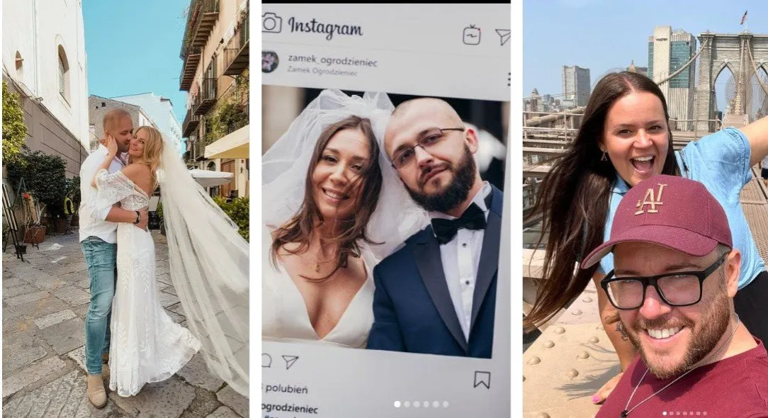 Ślub od pierwszego wejrzenia pary które przetrwały kolaż