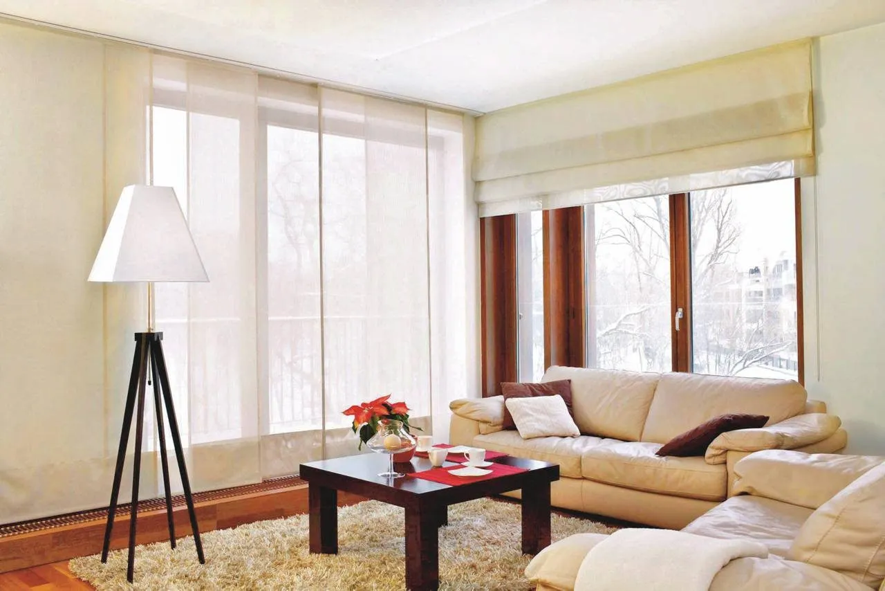 aranżacje okienne panele i zasłony