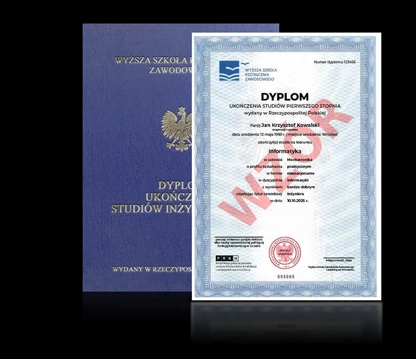 Dyplom inżyniera studia techniczne