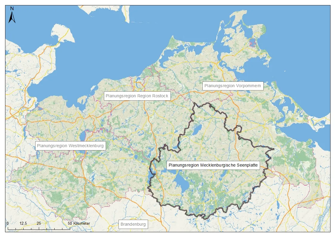 Mecklenburgische Seenplatte Karte Übersicht