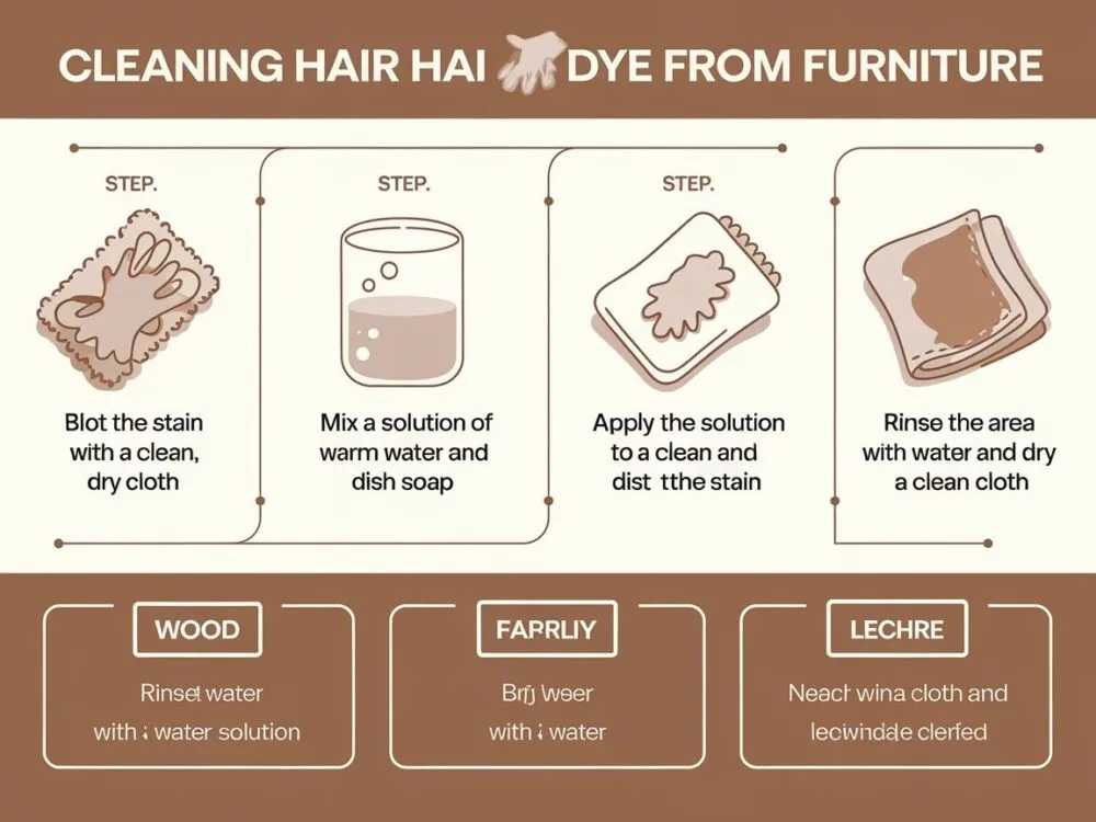 R&oacute;żne rodzaje mebli i plamy z farby