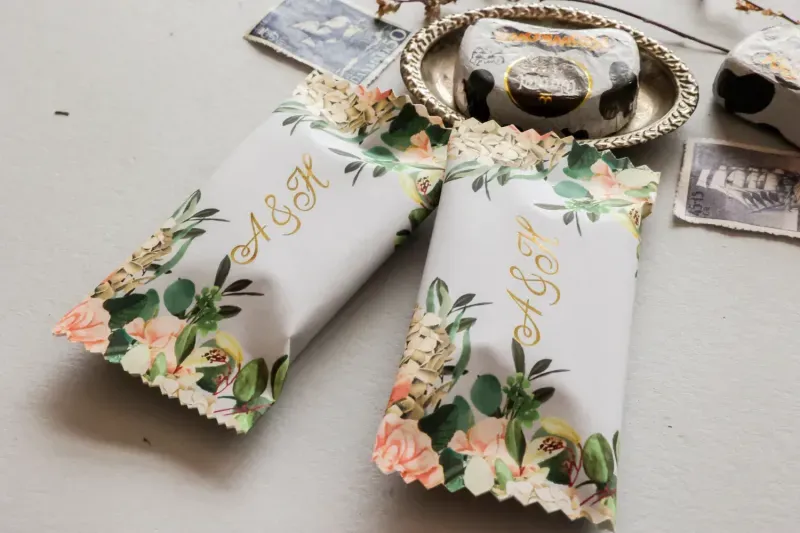 personalizowane czekoladki krówki wesele