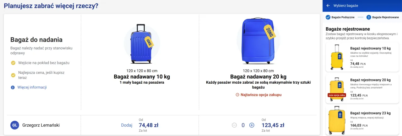 Ryanair bagaż rejestrowany 20 kg: co można wziąć? Wybierz idealny bagaż na podr&oacute;ż, od 10 kg do 23 kg.