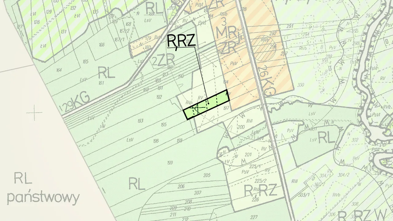mapa mpzp działka leśna