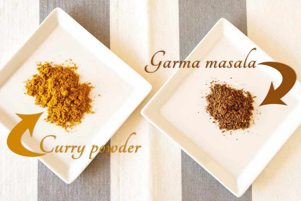 garam masala vs curry proszek