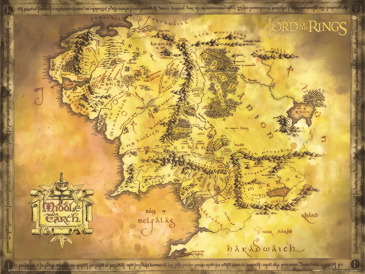 Karte von Mittelerde