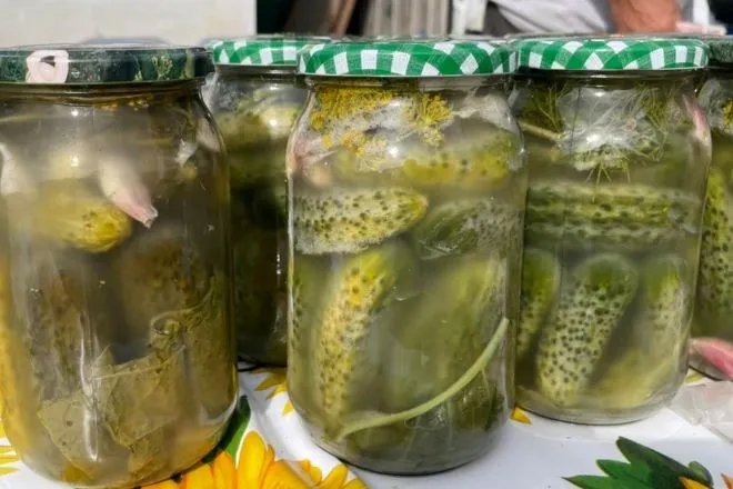 proces fermentacji og&oacute;rk&oacute;w w słoiku