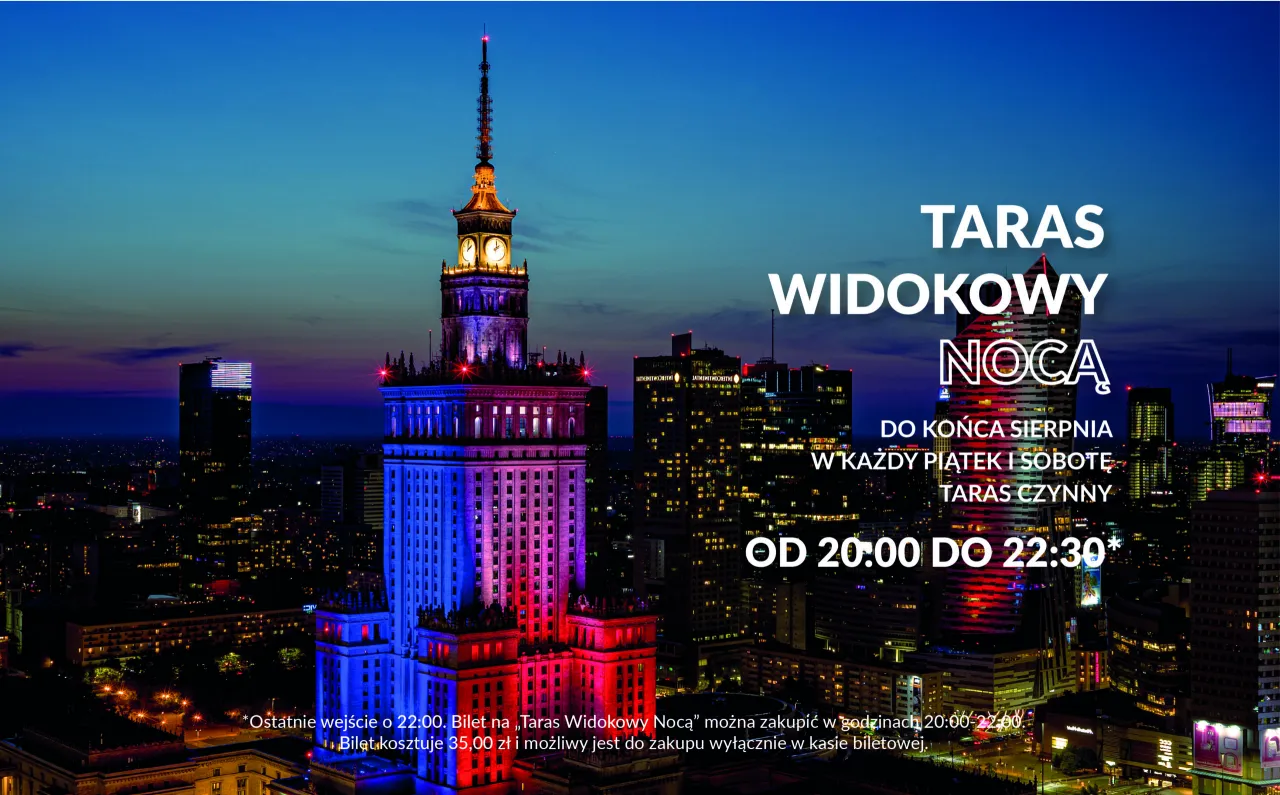 Pałac Kultury i Nauki taras widokowy panorama Warszawy