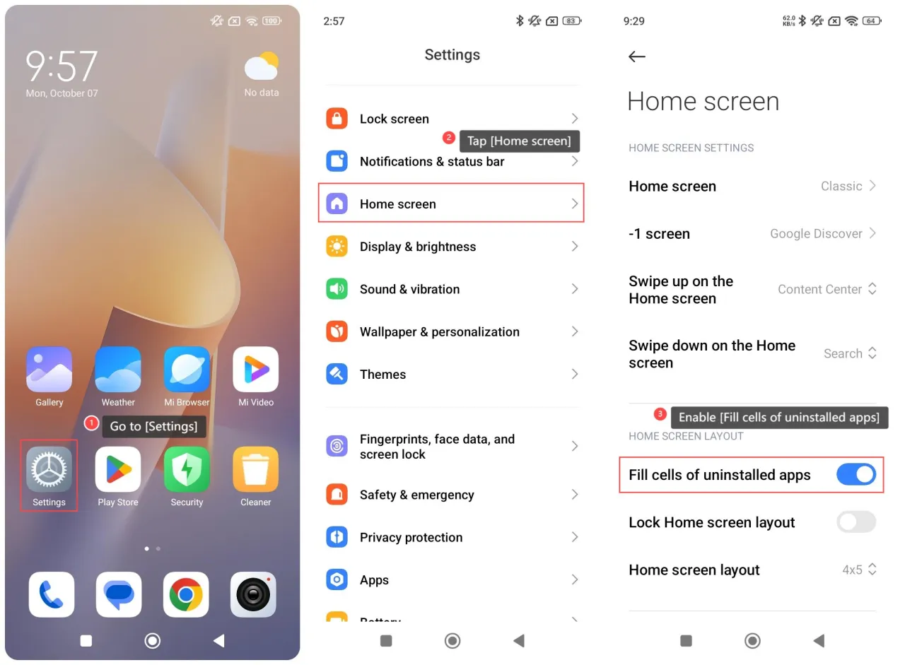 Ustawienia Xiaomi, ikona aplikacji