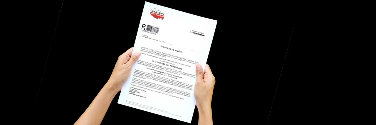Krajowy Rejestr Dług&oacute;w wezwanie do zapłaty