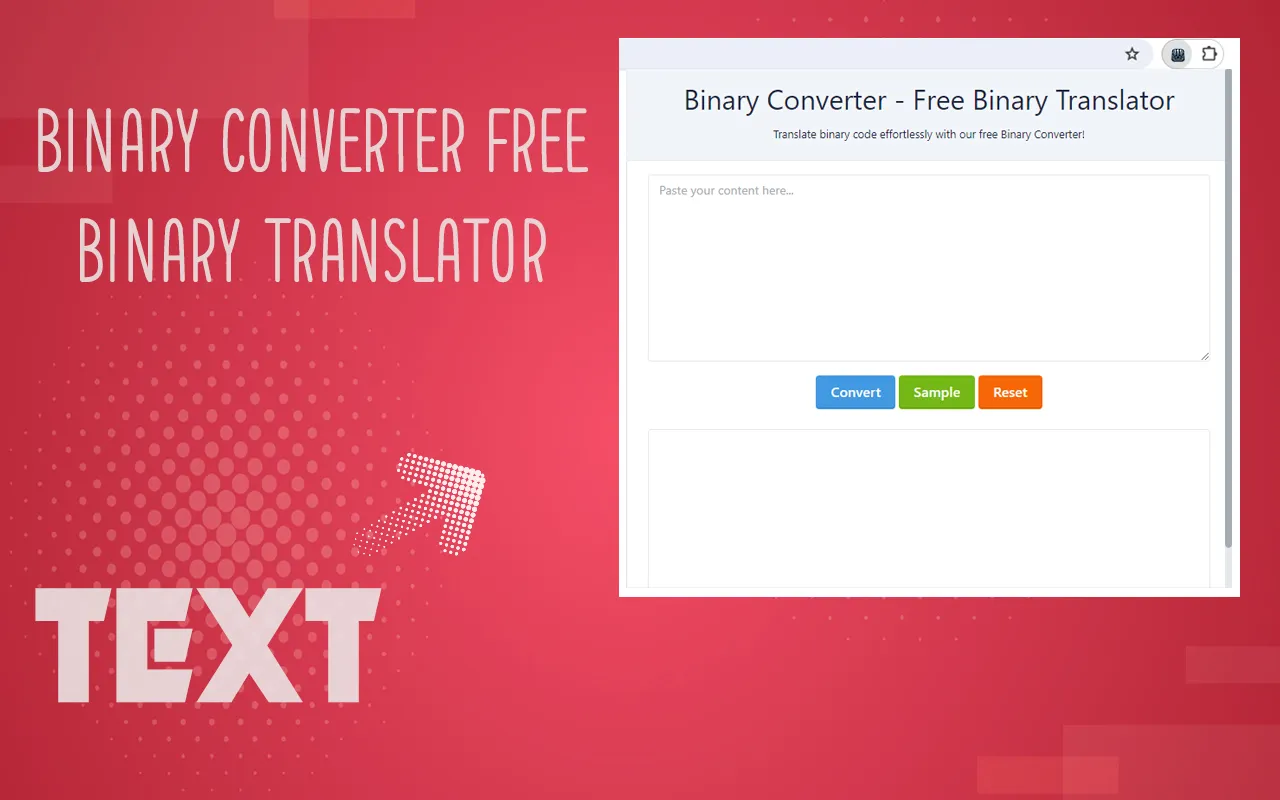 online binary text converter screenshot