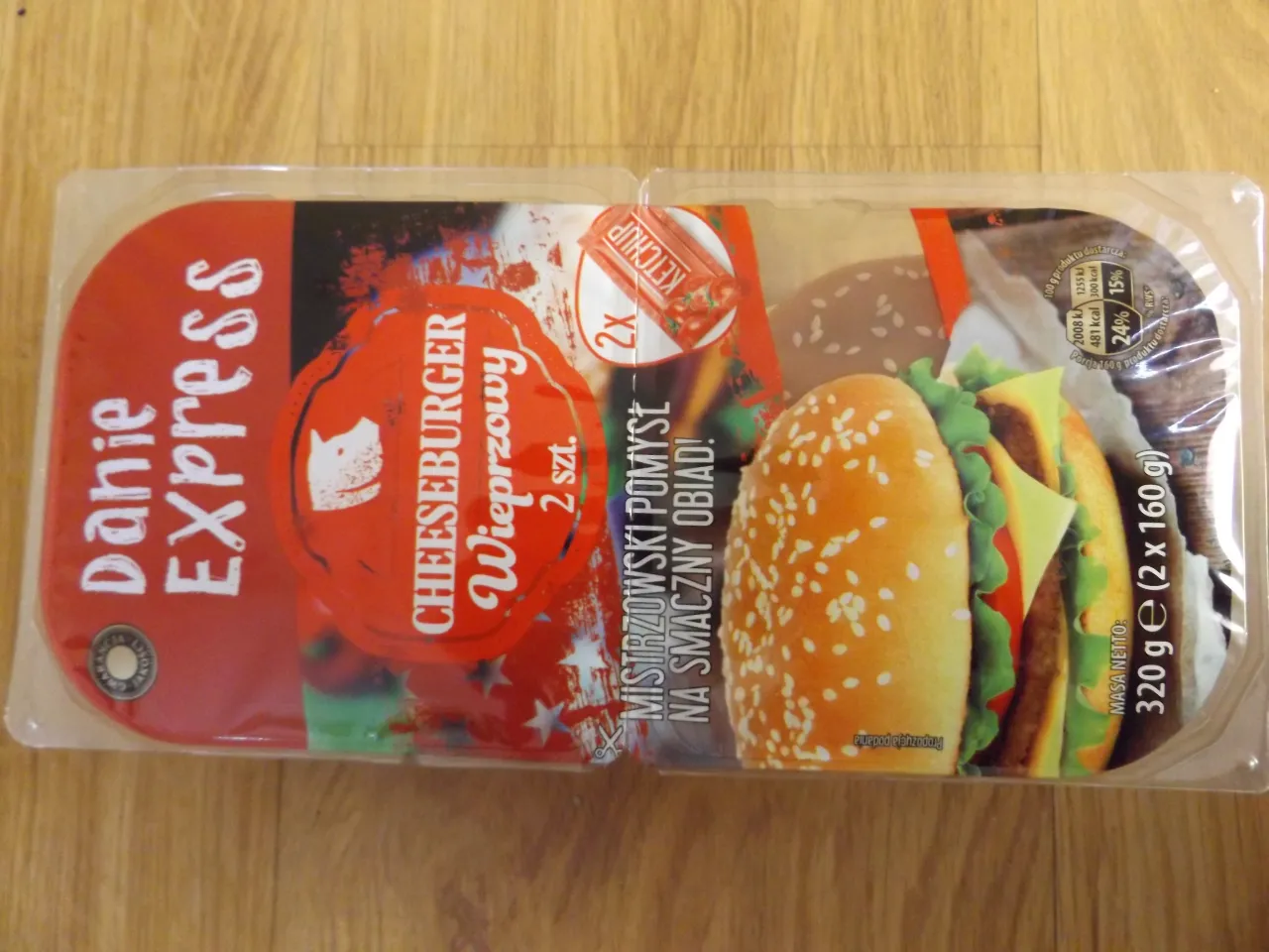 gotowe burgery Biedronka opakowanie