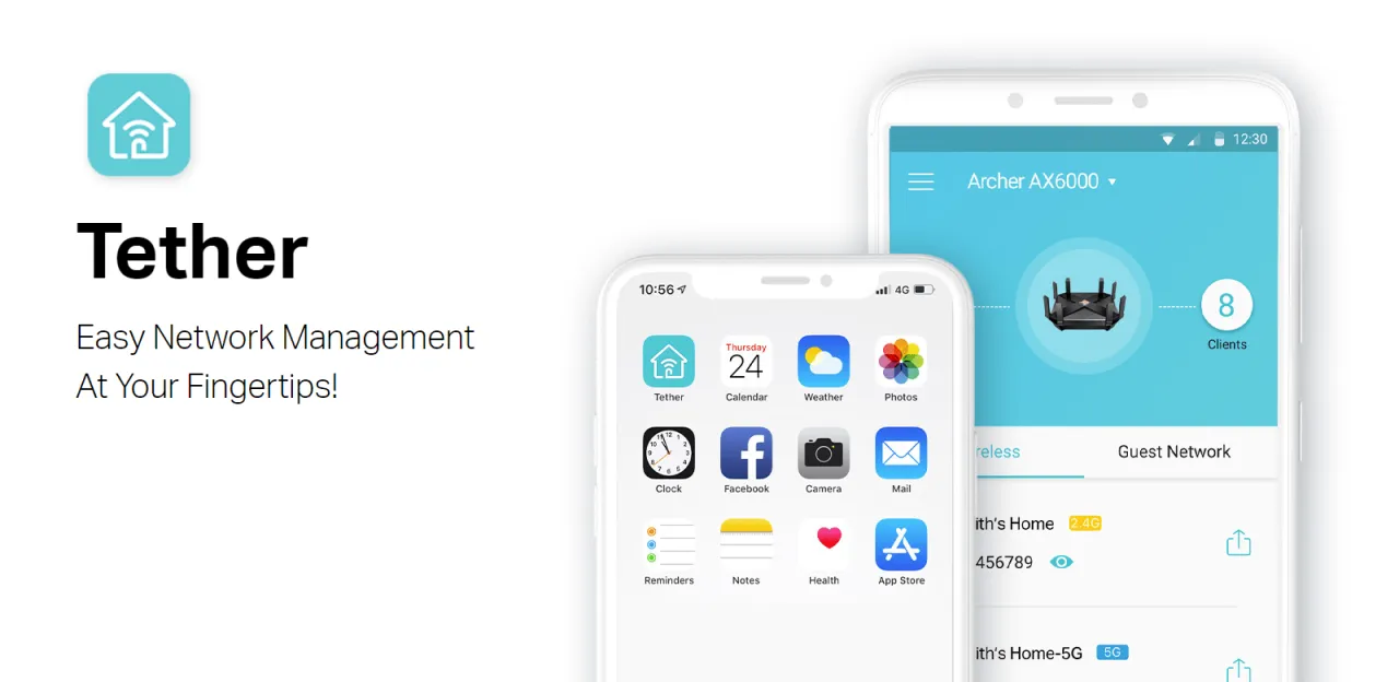 aplikacja mobilna do zarządzania routerem TP-Link Tether lub Huawei AI Life