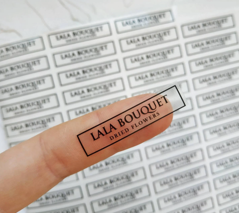 przykłady druku na folii przezroczystej