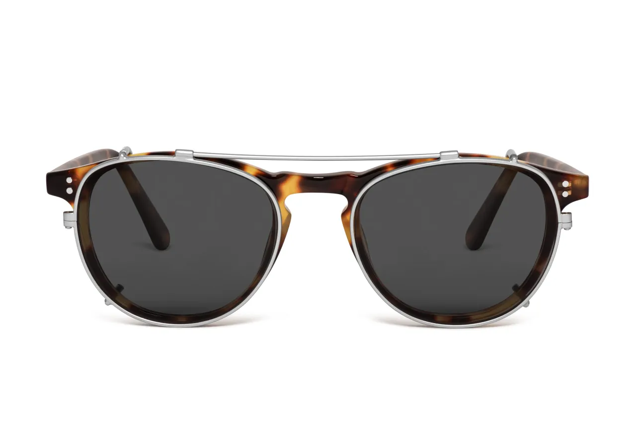 Okulary z nakładką magnetyczną i nakładki clip-on