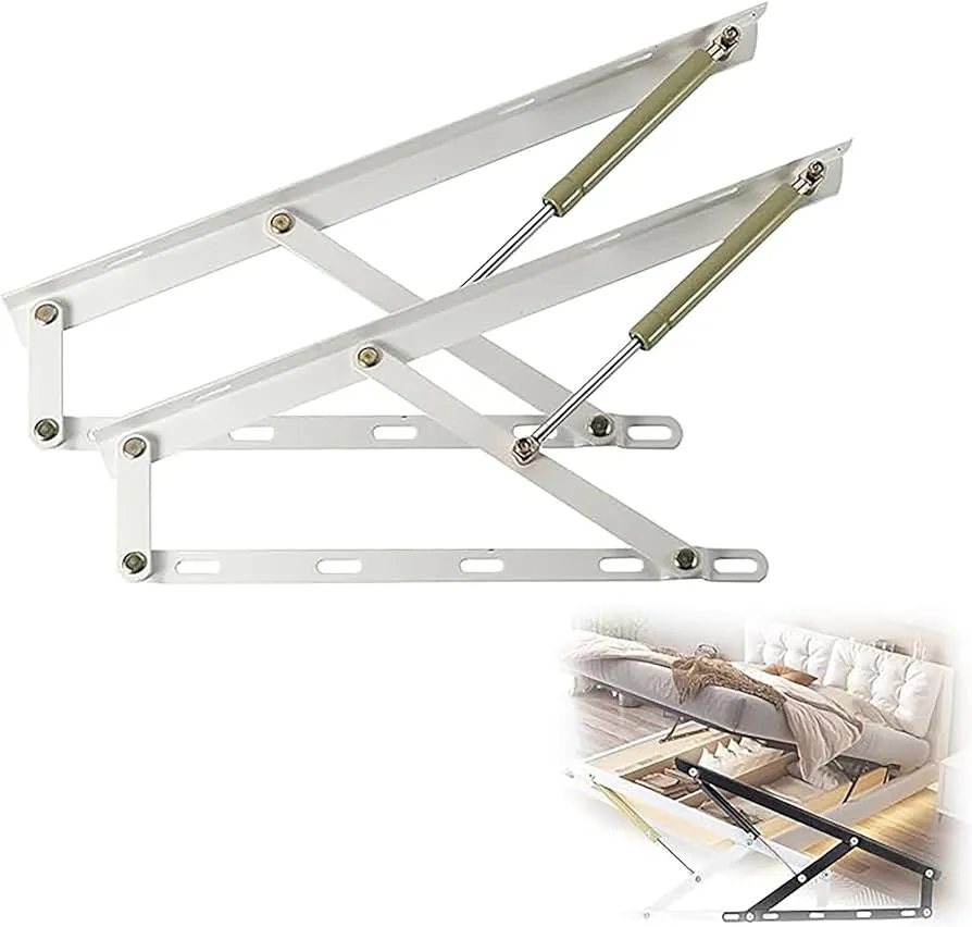 mechanizm podnoszenia ł&oacute;żka gazowy i sprężynowy obok siebie