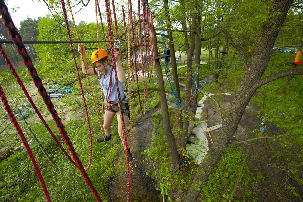 Park Linowy Jura Złoty Potok rodzina dzieci