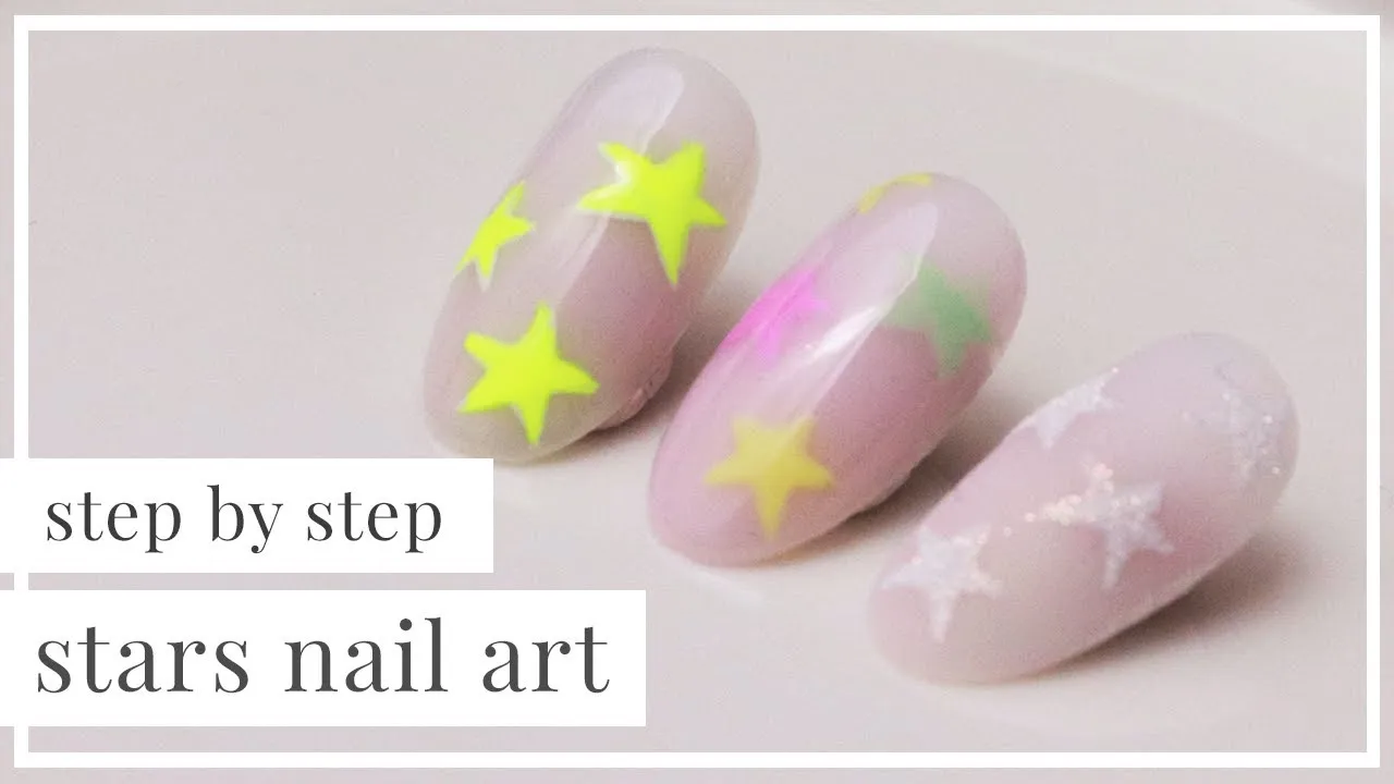 proste gwiazdki na paznokciach krok po kroku