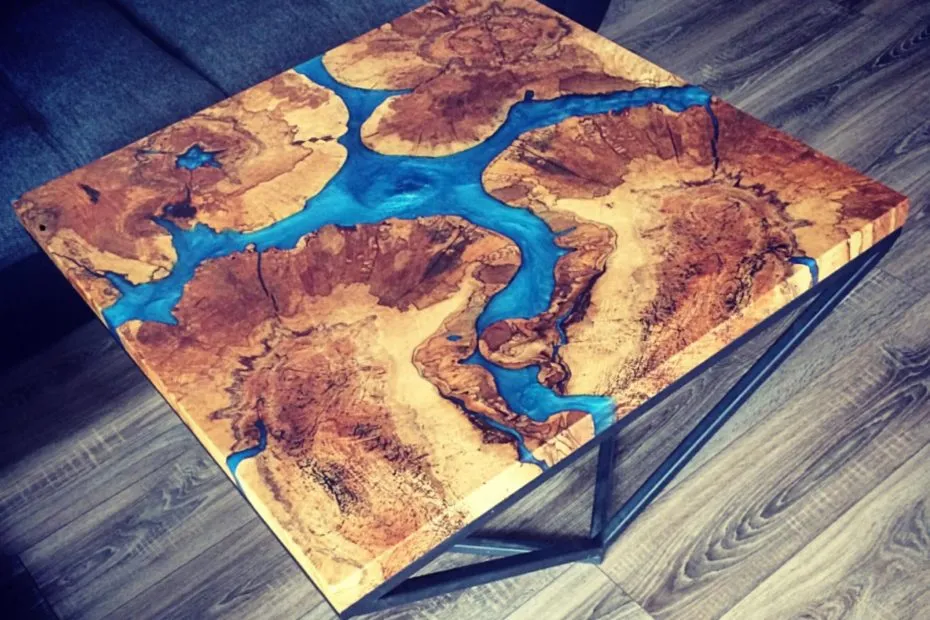 Zdjęcie Jak zrobić stół z drewna i żywicy epoksydowej - krok po kroku bez błędów