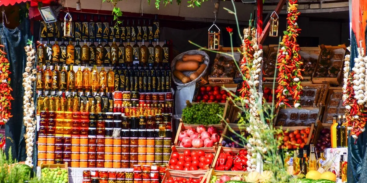 Chorwackie produkty spożywcze targ