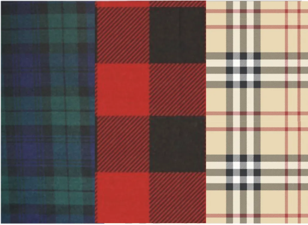 różne wzory szkockich tartanów