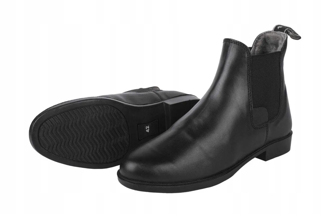 Detale ocieplanych sztyblet&oacute;w jeździeckich