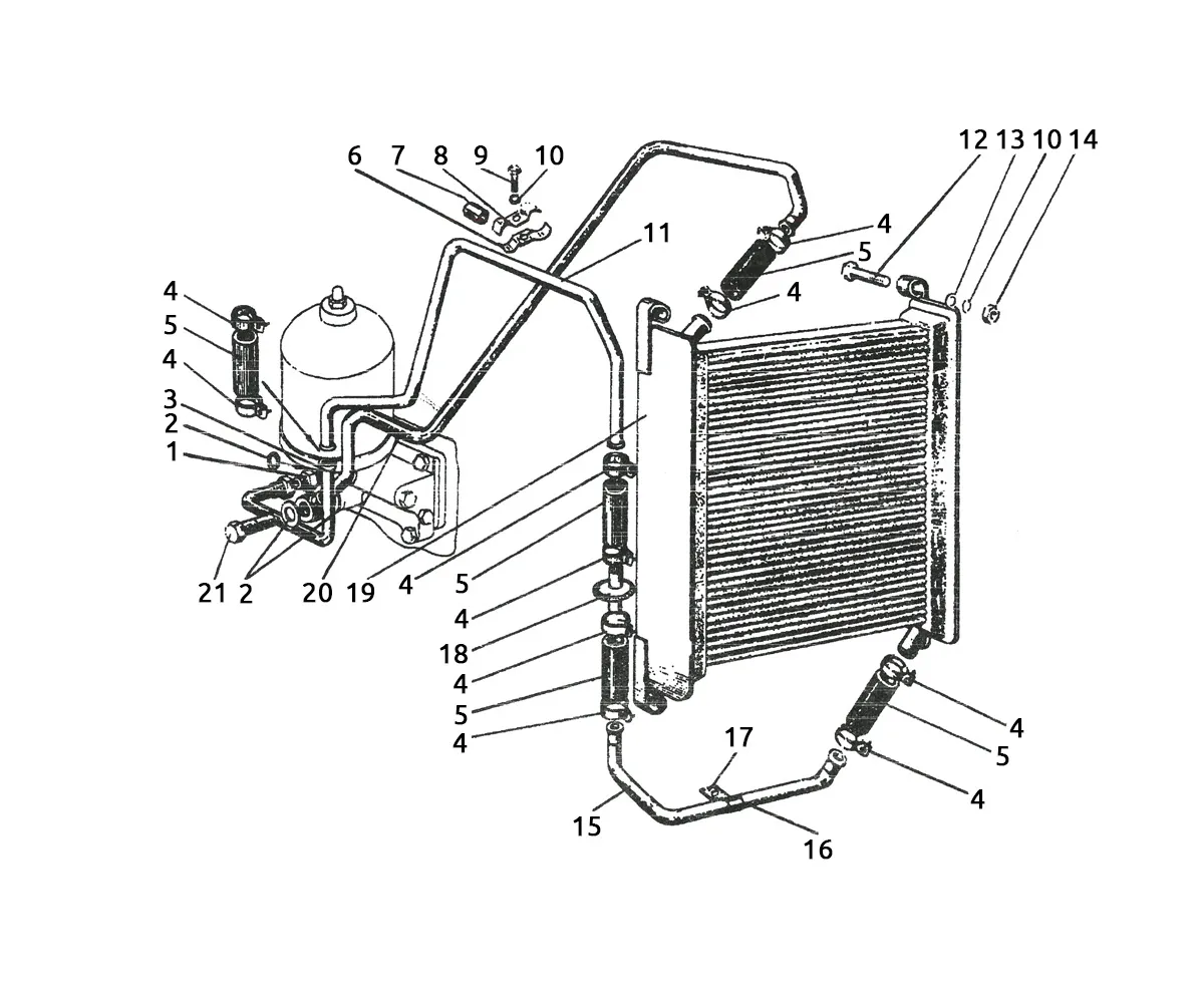 schemat budowy chłodnicy oleju hydraulicznego
