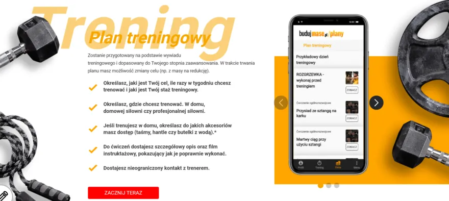 plan treningowy rzeźba harmonogram