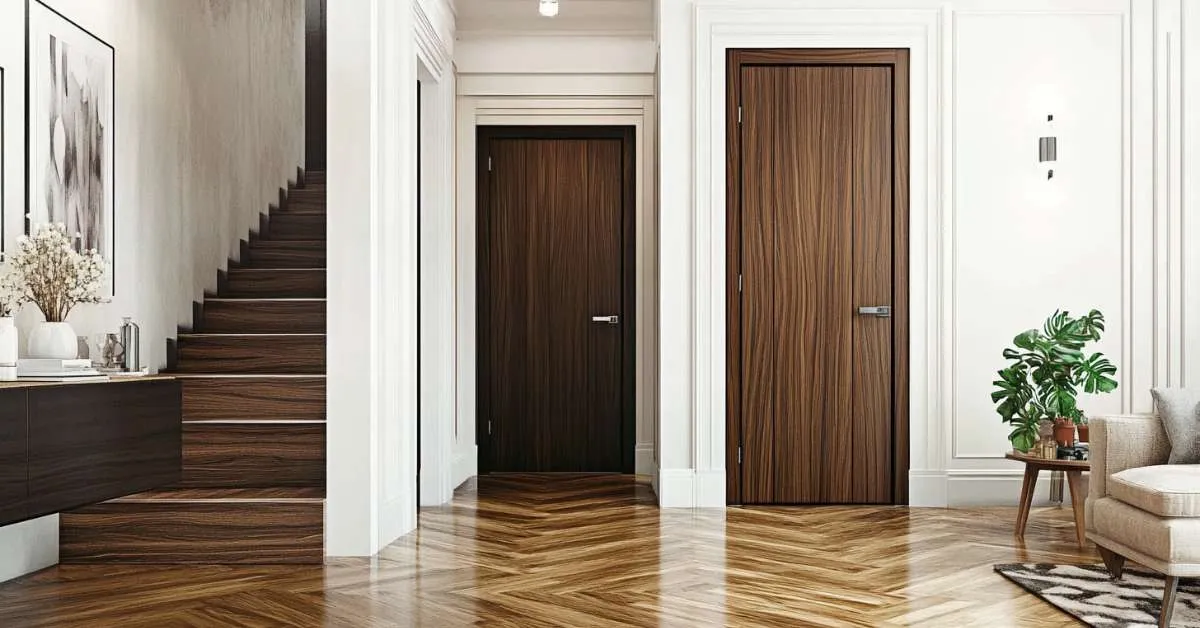inspiracje drzwi do drewnianej podłogi