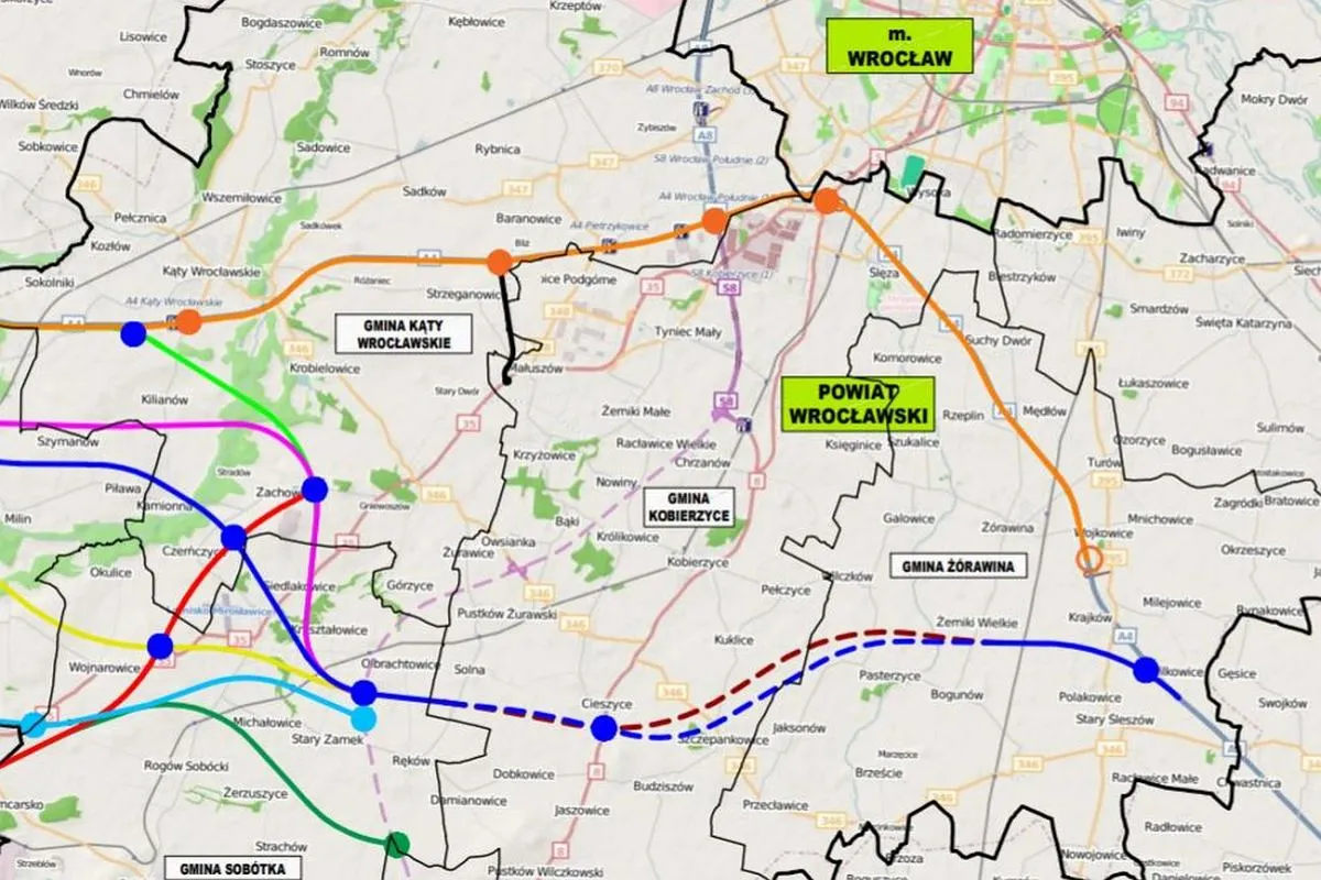 wizualizacja rozbudowy autostrady A4 do trzech pasów