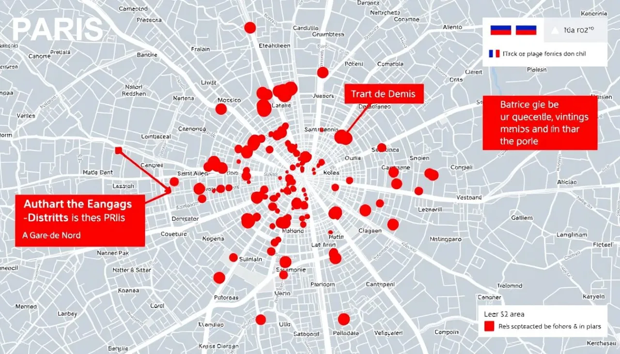 Paryż bezpieczeństwo kieszonkowcy mapa