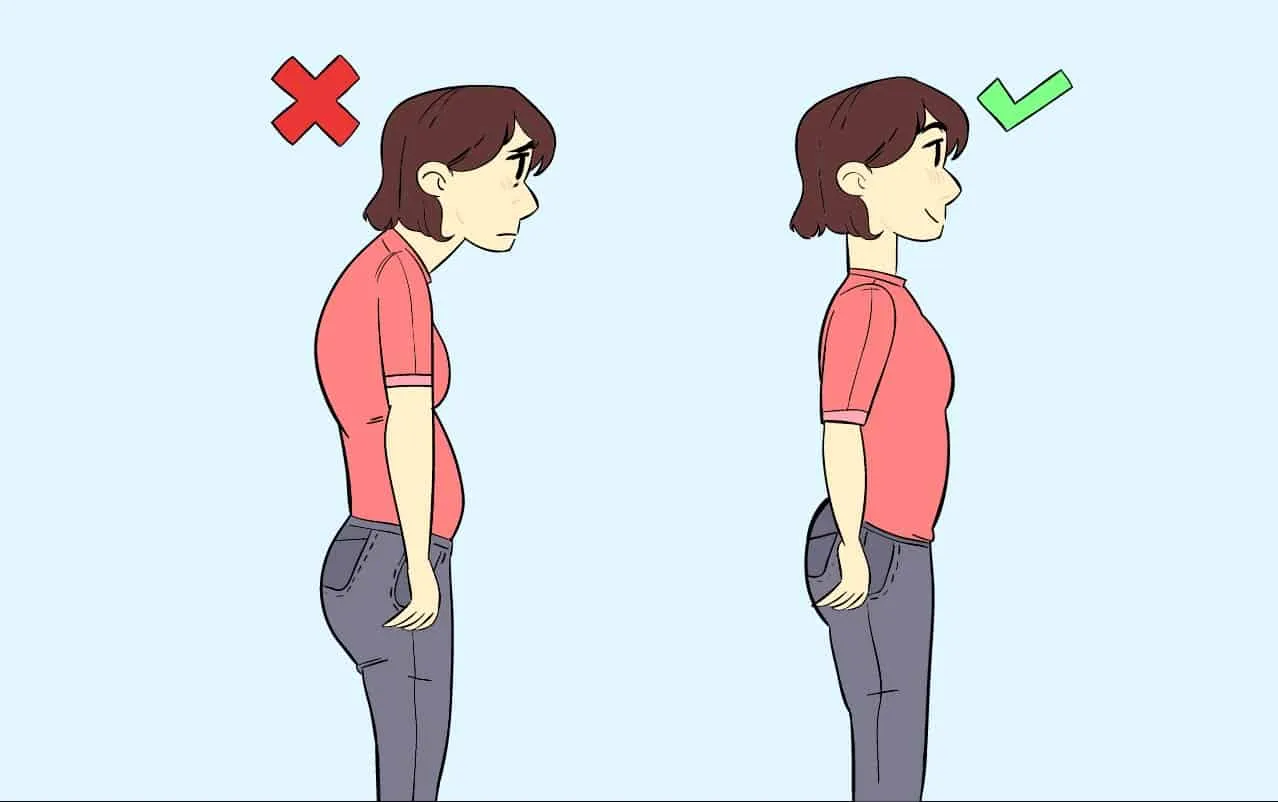 Osoba z dobrą postawą