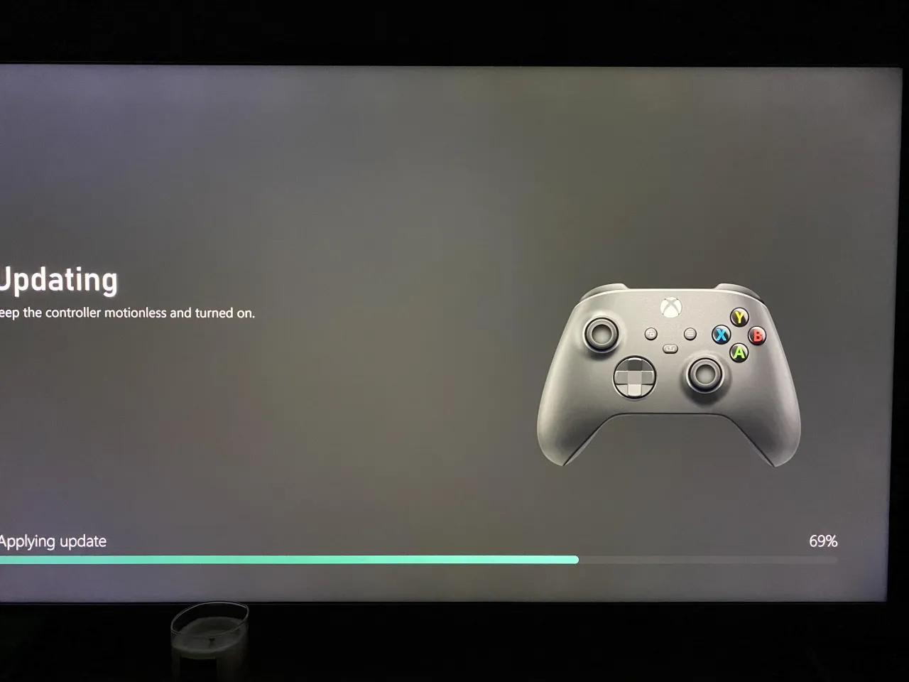 Xbox Series X controller update screen