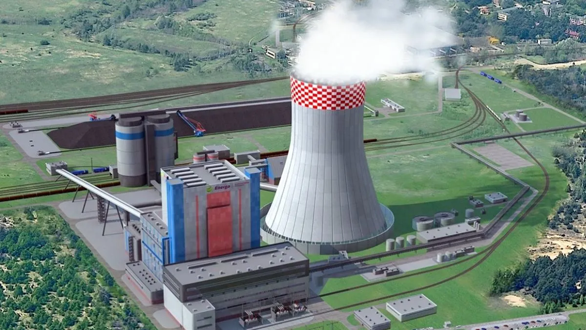 Wizualizacja elektrowni węglowej Ostrołęka C